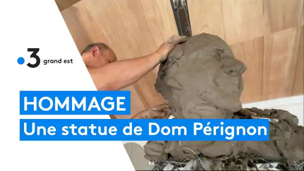 Création d'une statue de Dom Pérignon à Hautvillers