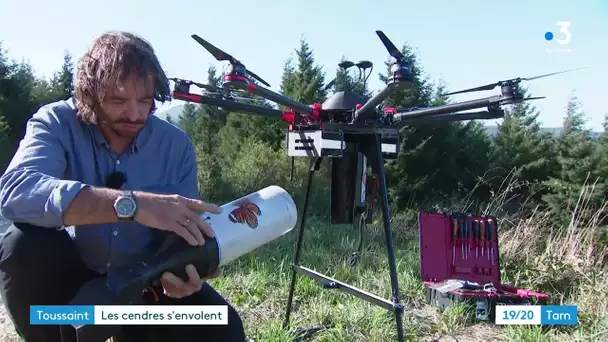 Les cendres de défunts dispersés par drone dans la nature