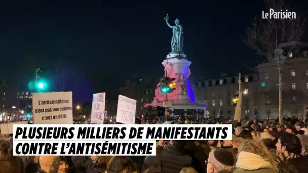 Paris : des milliers de personnes manifestent contre l&#039;antisémitisme