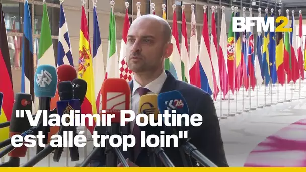 Ukraine, Gaza, droits de douane... Le ministre Jean-Noël Barrot s'exprime depuis Bruxelles