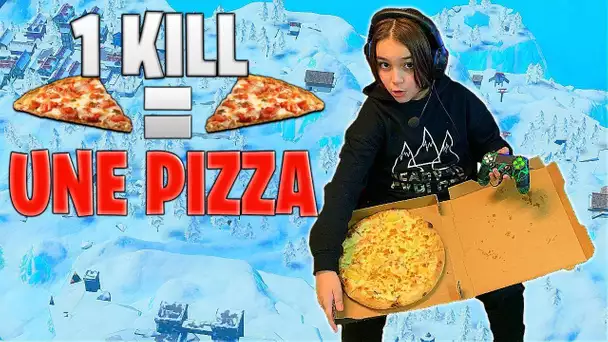 1 KILL = 1 PART DE PIZZA SUR FORTNITE ! IL MANGE UNE PIZZA ENTIÈRE 😱