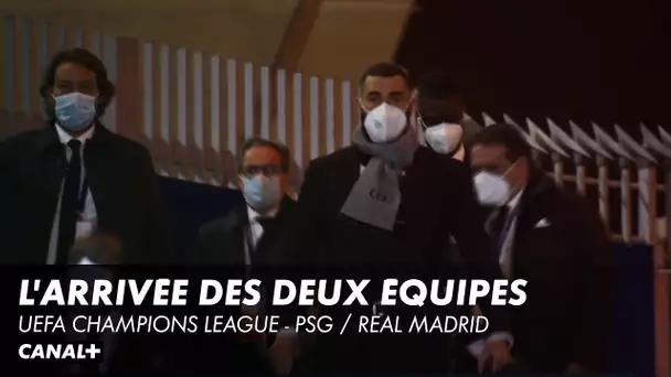 L'arrivée des deux équipes - UEFA Champions League - PSG / Real Madrid