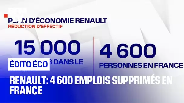 Renault: 4 600 emplois supprimés en France