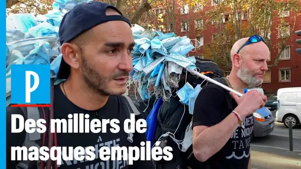 Ils marchent de Marseille à Paris pour ramasser les masques jetés au sol