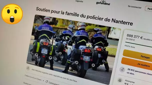 "Dépassement du million d'euros pour la cagnotte de soutien au policier impliqué dans la mort de ...