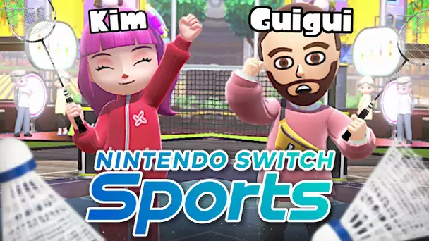 GUILLAUME VS KIM SUR NINTENDO SWITCH BADMINTON ET TIR AU BUT SPORTS EN LIGNE !