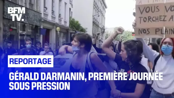 Gérald Darmanin, première journée sous pression