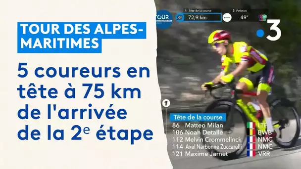Le Tour des Alpes-Maritimes 2024 : 5 coureurs en tête à 75 km de l'arrivée