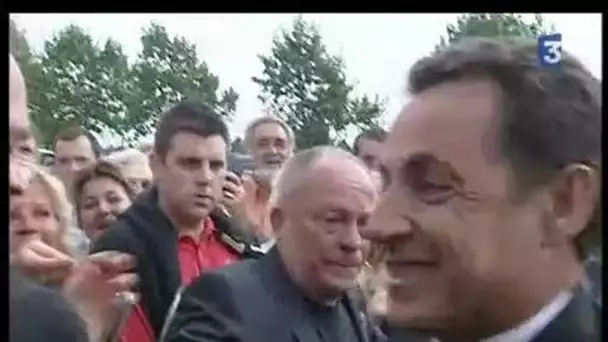 Nicolas Sarkozy est en meeting à Agen
