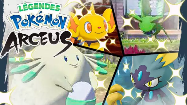 4 SHINY sur LÉGENDES POKÉMON ARCEUS ! (première chasse)