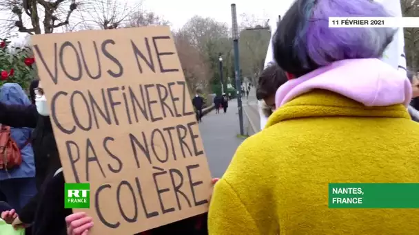 Nantes : des syndicalistes manifestent à l’occasion de la visite d’Emmanuel Macron