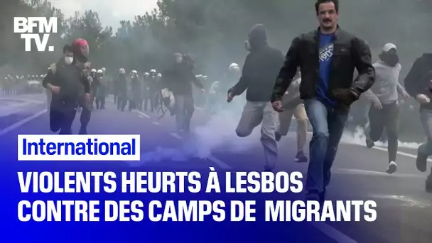 Lesbos: violents affrontements contre la construction de nouveaux camps de migrants