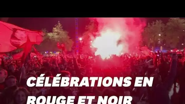 PSG-Rennes: l'explosion de joie des supporters bretons