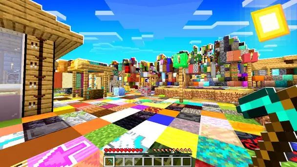 Minecraft MAIS les blocs du monde sont RANDOMIZÉS ! (wtf)