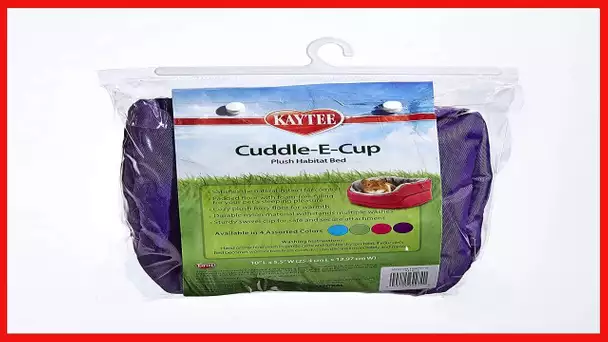 Kaytee Super Sleeper Cuddle-E-Cup Bed for Pet Guinea Pigs, Rats, Chinchillas and Other Small Animals