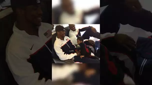 LeBron James helps Lil Chris find Chris Paul on the #USABMNT plane in 2012.🥹| #Shorts