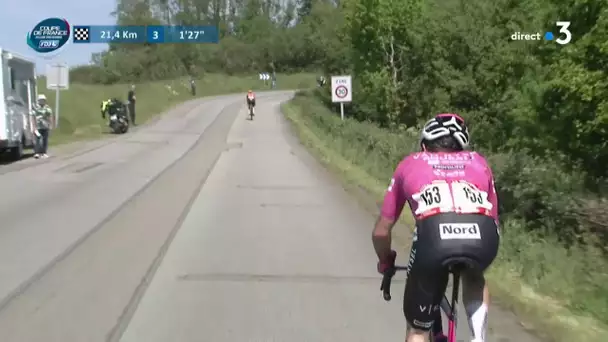 Idar Andersen s'envole seul en tête. Il tente une victoire en solo sur le Tour du Finistère