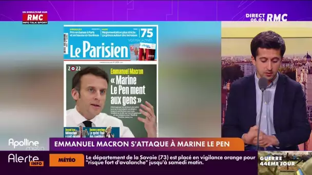 Présidentielle : Emmanuel Macron s'attaque à Marine Le Pen