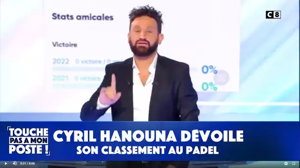 Le classement de Cyrl Hanouna au Padel