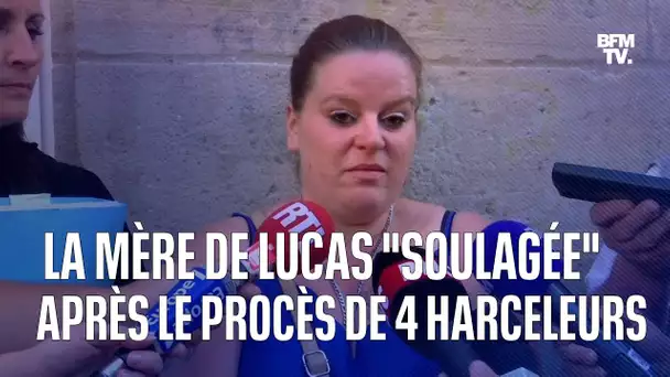 Suicide de Lucas: sa mère exprime son "soulagement" à la sortie du tribunal