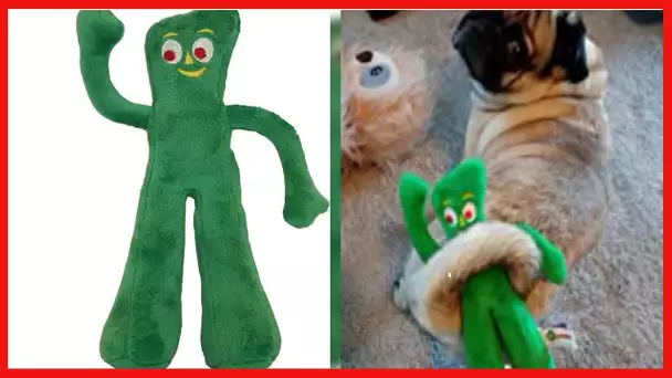 Multipet Gumby Plush Filled Dog Toy, Green, 9 inch (Pack of 1)