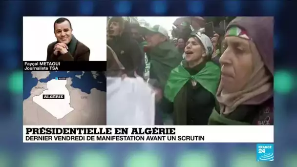 Présidentielle en Algérie : dernier vendredi de manifestation avant le scrutin