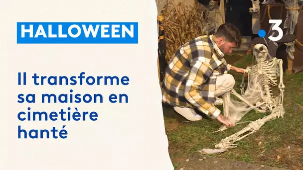 Il transforme sa maison en cimetière hanté pour Halloween