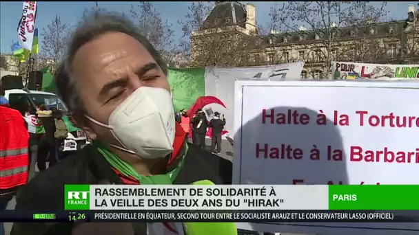 Rassemblement de solidarité à Paris à la veille des deux ans du Hirak