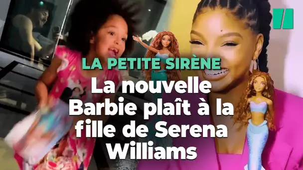 La fille de Serena Williams saute de joie devant sa Barbie Petite Sirène