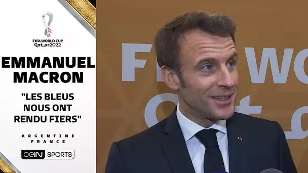 🏆🗨️ Emmanuel Macron : "Les Bleus nous ont rendu fiers"
