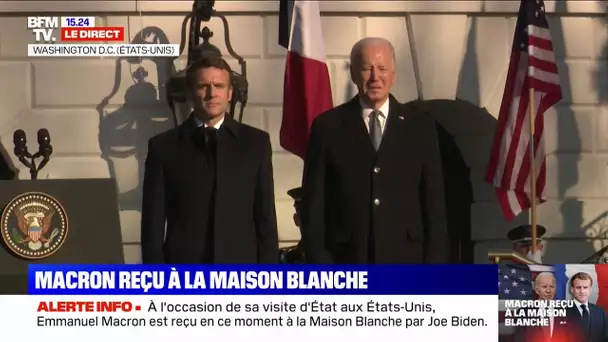 La Marseillaise retentit à la Maison Blanche à l'occasion de la visite d'État d'Emmanuel Macron