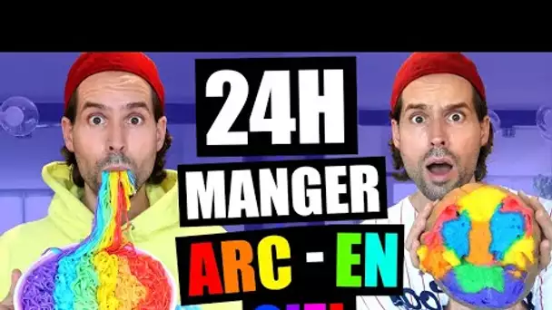 JE MANGE QUE LA NOURRITURE ARC EN CIEL PENDANT 24H - HUBY