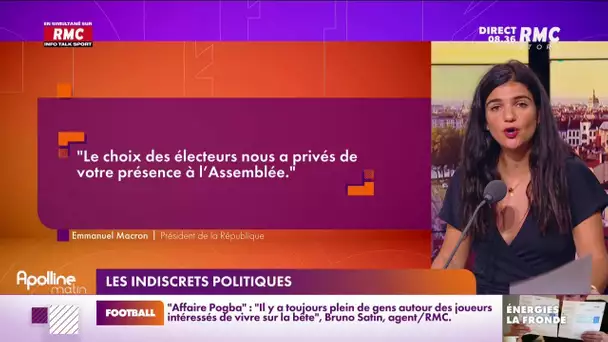 "Les indiscrets" du service politique RMC : Emmanuel Macron reçoit les perdants des législatives