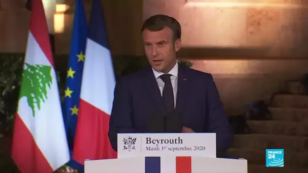 Emmanuel Macron donne une conférence de presse au cours de sa deuxième visite à Beyrouth