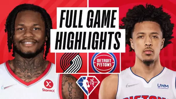 TRAIL BLAZERS at PISTONS | FULL GAME HIGHLIGHTS | March 21, 2022