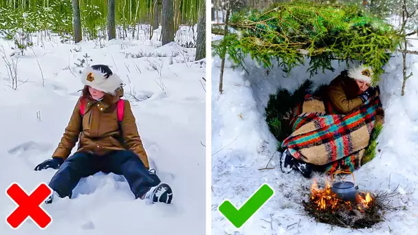 Comment Construire un Abri Bushcraft et Conseils de Survie en Hiver