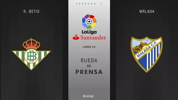 Rueda de prensa R. Betis vs Málaga