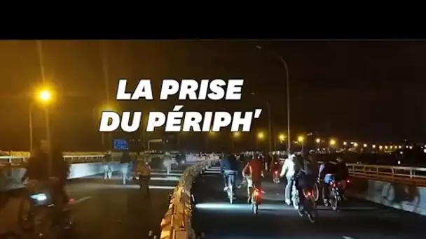 Le périphérique parisien pris d'assaut par les cyclistes pour la Nuit blanche