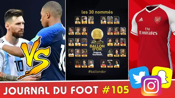 MBAPPÉ vs MESSI, les 30 nommés au BALLON D'OR, ARSENAL chez ADIDAS