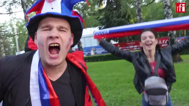 Coupe du monde 2018 ! la joie des supporters à Moscou après le match d'ouverture