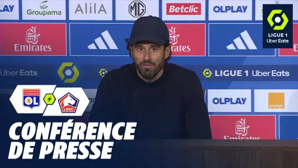 Conférence de presse OLYMPIQUE LYONNAIS - LOSC LILLE (0-2)  / 2023/2024