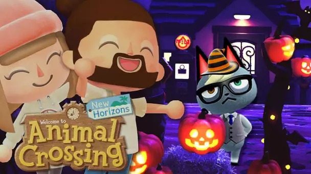 ON FAIT NOTRE NOUVELLE DECO HALLOWEEN AVEC RAYMOND ! ANIMAL CROSSING NEW HORIZONS