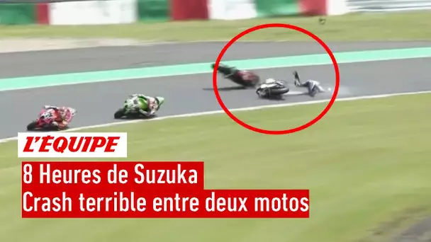 8 Heures de Suzuka : Crash impressionnant entre deux motos dès le 1er tour, Honda brille - Le résumé