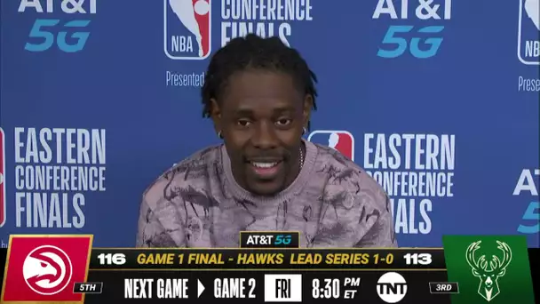 Jrue Holiday on his Game 1 Performance | Postgame Press Conference