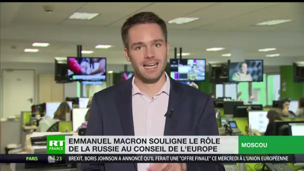 A Strasbourg Emmanuel Macron soutien «pleinement» le retour de la Russie dans le Conseil de l’Europe