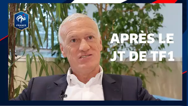 Avec Didier Deschamps après le JT de TF1