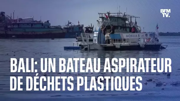 Un bateau aspirateur de déchets plastiques pour lutter contre la pollution aquatique en Indonésie