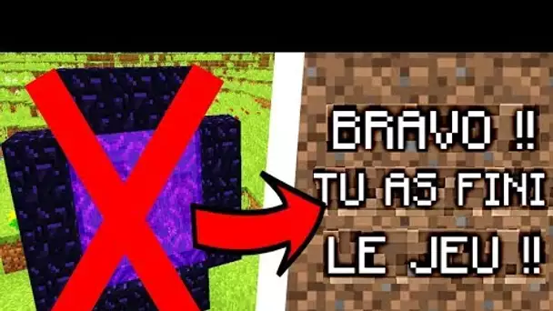 FINIR MINECRAFT SANS ALLER DANS LE NETHER ??? (top secret)