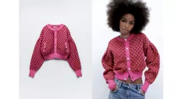 Zara fait un carton avec son nouveau cardigan rose !