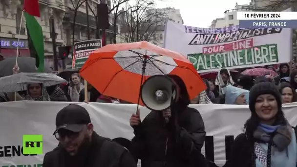 Les Parisiens défilent en soutien à la Palestine et contre le projet de loi sur l'immigration